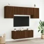 Wand-TV-Möbel 6-teilig aus braunem Eichenfurnierholz von , TV-Möbel - Ref: Foro24-3216445, Preis: 184,37 €, Rabatt: %
