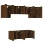 Wand-TV-Möbel 6-teilig aus braunem Eichenfurnierholz von , TV-Möbel - Ref: Foro24-3216445, Preis: 184,37 €, Rabatt: %