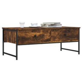 Mesa de centro madera ingeniería roble ahumado 101x49x39,5 cm by , Coffee table - Ref: Foro24-837739, Price: 62,52 €, Discoun...