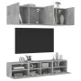 Wand-TV-Möbel 5-teilig aus grauem Beton-Ingenieurholz von , TV-Möbel - Ref: Foro24-3216514, Preis: 150,06 €, Rabatt: %