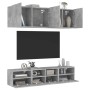 Wand-TV-Möbel 5-teilig aus grauem Beton-Ingenieurholz von , TV-Möbel - Ref: Foro24-3216514, Preis: 151,78 €, Rabatt: %