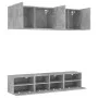 Wand-TV-Möbel 5-teilig aus grauem Beton-Ingenieurholz von , TV-Möbel - Ref: Foro24-3216514, Preis: 150,06 €, Rabatt: %
