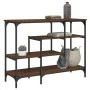 Mesa consola con estantes roble marrón 100x35x75 cm by , Side tables - Ref: Foro24-837791, Price: 62,70 €, Discount: %