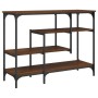 Mesa consola con estantes roble marrón 100x35x75 cm by , Side tables - Ref: Foro24-837791, Price: 63,46 €, Discount: %