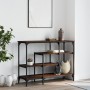 Mesa consola con estantes roble marrón 100x35x75 cm by , Side tables - Ref: Foro24-837791, Price: 63,46 €, Discount: %