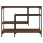 Mesa consola con estantes roble marrón 100x35x75 cm by , Side tables - Ref: Foro24-837791, Price: 62,70 €, Discount: %