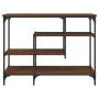 Mesa consola con estantes roble marrón 100x35x75 cm by , Side tables - Ref: Foro24-837791, Price: 63,46 €, Discount: %