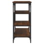 Mesa consola con estantes roble marrón 100x35x75 cm de , Mesas auxiliares - Ref: Foro24-837791, Precio: 63,43 €
