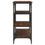 Mesa consola con estantes roble marrón 100x35x75 cm by , Side tables - Ref: Foro24-837791, Price: 62,70 €, Discount: %