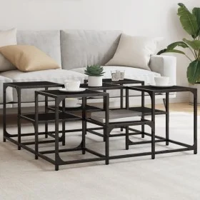 Mitteltisch aus schwarzem Ingenieurholz 91x91x40 cm von , Couchtisch - Ref: Foro24-839073, Preis: 57,93 €, Rabatt: %