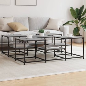 Graue Sonoma-Ingenieurholz-Couchtisch 121x121x40 cm von , Couchtisch - Ref: Foro24-839071, Preis: 72,72 €, Rabatt: %