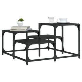 Mitteltisch aus schwarzem Ingenieurholz 68x68x40 cm von , Couchtisch - Ref: Foro24-837747, Preis: 36,80 €, Rabatt: %