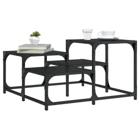 Mitteltisch aus schwarzem Ingenieurholz 68x68x40 cm von , Couchtisch - Ref: Foro24-837747, Preis: 37,46 €, Rabatt: %