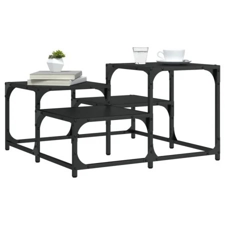 Mesa de centro madera de ingeniería negro 68x68x40 cm de , Mesas de centro - Ref: Foro24-837747, Precio: 36,47 €, Descuento: %