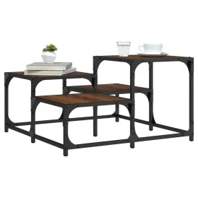 Mesa de centro madera de ingeniería roble marrón 68x68x40 cm by , Coffee table - Ref: Foro24-837751, Price: 36,18 €, Discount: %