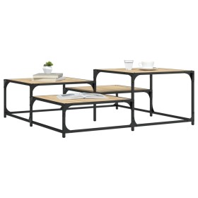Mesa de centro madera de ingeniería roble Sonoma 107x107x40 cm by , Coffee table - Ref: Foro24-837753, Price: 50,20 €, Discou...