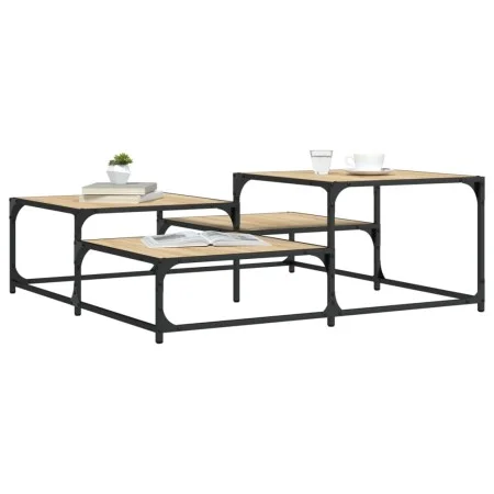 Mesa de centro madera de ingeniería roble Sonoma 107x107x40 cm by , Coffee table - Ref: Foro24-837753, Price: 49,76 €, Discou...