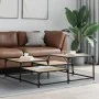 Mitteltisch aus Sonoma-Eichenfurnierholz 107x107x40 cm von , Couchtisch - Ref: Foro24-837753, Preis: 49,72 €, Rabatt: %