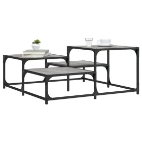 Mesa de centro madera de ingeniería gris Sonoma 87,5x87,5x40 cm by , Coffee table - Ref: Foro24-837745, Price: 47,02 €, Disco...