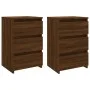 Mesitas de noche 2 uds contrachapado roble marrón 40x35x62,5 cm de , Mesitas de noche - Ref: Foro24-815176, Precio: 99,33 €, ...