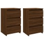 Nachttische 2 Stück Sperrholz Eiche braun 40x35x62,5 cm von , Nachttische - Ref: Foro24-815176, Preis: 104,69 €, Rabatt: %