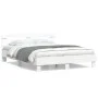 White engineered wood bed frame with headboard 140x190cm by , Beds and slatted bases - Ref: Foro24-3207434, Price: 142,32 €, ...