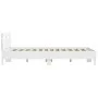 White engineered wood bed frame with headboard 140x190cm by , Beds and slatted bases - Ref: Foro24-3207434, Price: 142,32 €, ...