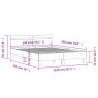 White engineered wood bed frame with headboard 140x190cm by , Beds and slatted bases - Ref: Foro24-3207434, Price: 144,51 €, ...
