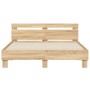 Cama con cabecero madera de ingeniería roble Sonoma 140x190 cm de , Camas y somieres - Ref: Foro24-3207436, Precio: 183,02 €,...