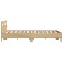 Cama con cabecero madera de ingeniería roble Sonoma 140x190 cm de , Camas y somieres - Ref: Foro24-3207436, Precio: 183,02 €,...