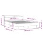Cama con cabecero madera de ingeniería roble Sonoma 140x190 cm de , Camas y somieres - Ref: Foro24-3207436, Precio: 181,42 €
