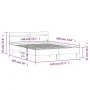 Sonoma oak engineered wood bed with headboard 140x190 cm by , Beds and slatted bases - Ref: Foro24-3207436, Price: 182,38 €, ...