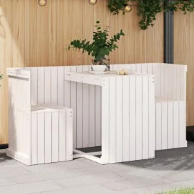 Balkonset 2-Sitzer Massivholz aus weißer Kiefer von , Gartensets - Ref: Foro24-825059, Preis: 152,48 €, Rabatt: %