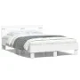 Estructura cama con cabecero madera ingeniería blanco 120x190cm de , Camas y somieres - Ref: Foro24-3207448, Precio: 137,59 €...
