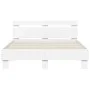 White engineered wood bed frame with headboard 120x190cm by , Beds and slatted bases - Ref: Foro24-3207448, Price: 134,32 €, ...