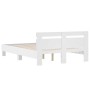 Estructura cama con cabecero madera ingeniería blanco 120x190cm de , Camas y somieres - Ref: Foro24-3207448, Precio: 138,11 €...