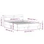 White engineered wood bed frame with headboard 120x190cm by , Beds and slatted bases - Ref: Foro24-3207448, Price: 134,32 €, ...