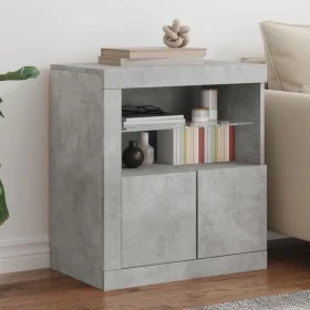 Sideboard mit LED-Lichtern in Betongrau 60,5x37x67 cm von , Sideboards - Ref: Foro24-836619, Preis: 73,64 €, Rabatt: %