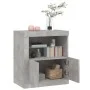 Aparador con luces LED gris hormigón 60,5x37x67 cm by , Sideboards - Ref: Foro24-836619, Price: 73,64 €, Discount: %