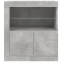 Aparador con luces LED gris hormigón 60,5x37x67 cm by , Sideboards - Ref: Foro24-836619, Price: 73,64 €, Discount: %