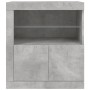 Aparador con luces LED gris hormigón 60,5x37x67 cm by , Sideboards - Ref: Foro24-836619, Price: 75,73 €, Discount: %