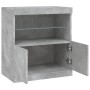 Aparador con luces LED gris hormigón 60,5x37x67 cm by , Sideboards - Ref: Foro24-836619, Price: 75,73 €, Discount: %