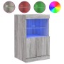 Aparador con luces LED gris Sonoma 41x37x67 cm by , Sideboards - Ref: Foro24-836684, Price: 57,54 €, Discount: %