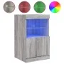 Aparador con luces LED gris Sonoma 41x37x67 cm by , Sideboards - Ref: Foro24-836684, Price: 55,77 €, Discount: %