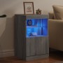 Aparador con luces LED gris Sonoma 41x37x67 cm by , Sideboards - Ref: Foro24-836684, Price: 57,54 €, Discount: %