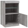 Aparador con luces LED gris Sonoma 41x37x67 cm by , Sideboards - Ref: Foro24-836684, Price: 57,54 €, Discount: %