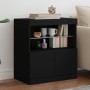 Schwarzer Schrank mit LED-Lichtern 60x37x67 cm. von , Sideboards - Ref: Foro24-836652, Preis: 74,35 €, Rabatt: %