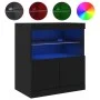 Aparador con luces LED negro 60x37x67 cm by , Sideboards - Ref: Foro24-836652, Price: 70,69 €, Discount: %