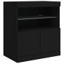 Schwarzer Schrank mit LED-Lichtern 60x37x67 cm. von , Sideboards - Ref: Foro24-836652, Preis: 74,35 €, Rabatt: %