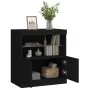 Aparador con luces LED negro 60x37x67 cm by , Sideboards - Ref: Foro24-836652, Price: 70,69 €, Discount: %
